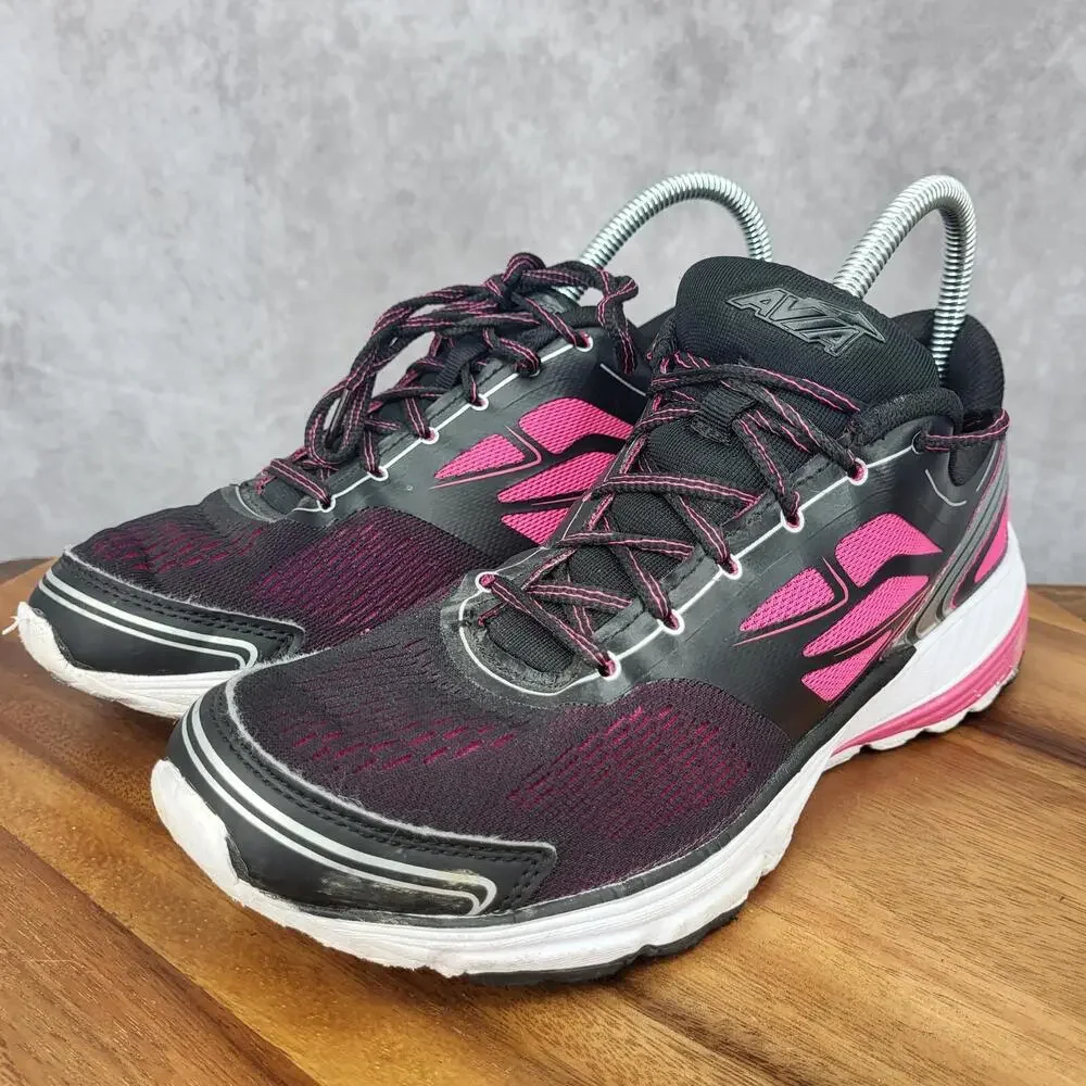 Avia ‎ Running Shoes Womens 8.5 Black Pink Arch Support Sneakers Trainers